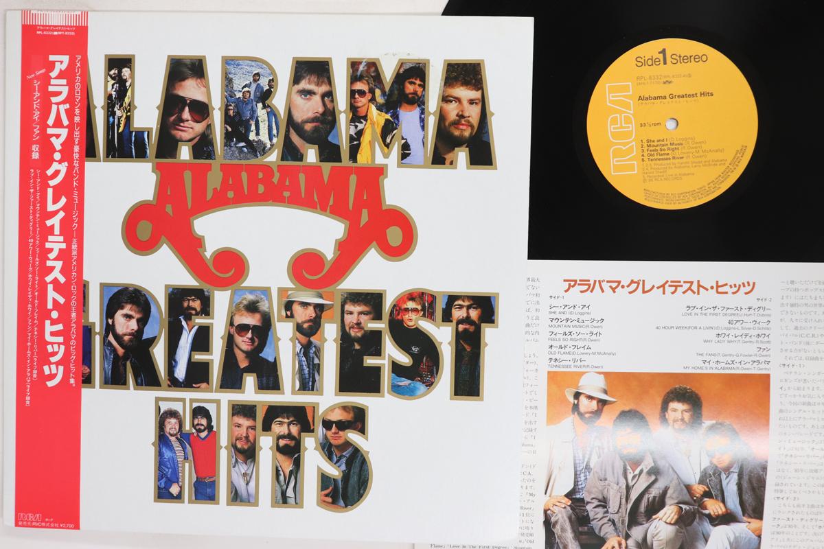 

LP Record ALABAMA Alabama Greatest Hits RPL8332 RCA 1986 Japan Obi CountryFolk Used