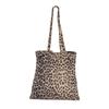 Leopard print soft cloth tote bag large capacity niche design shoulder bag casual personality zebra pattern commuter bag women