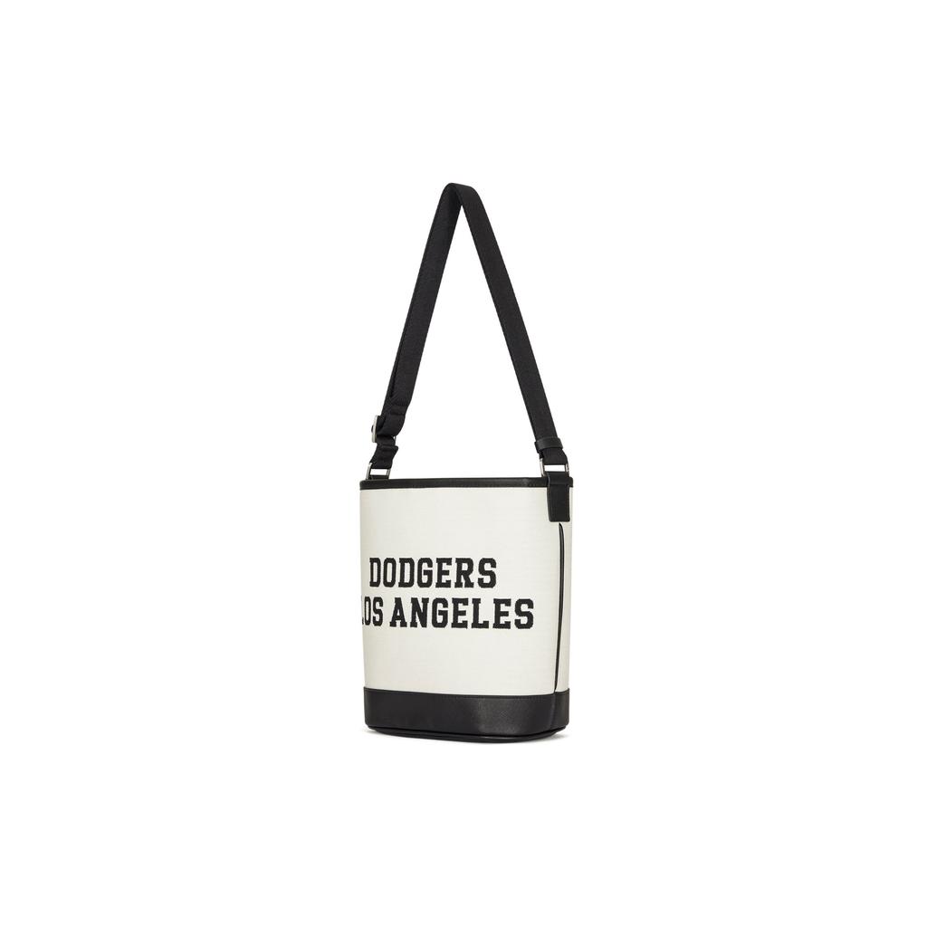 MLB Casual College Style Cotton And Polyester Blend Bucket Bag Unisex Shoulder Bag Cream 3ABMS024N-07CRM