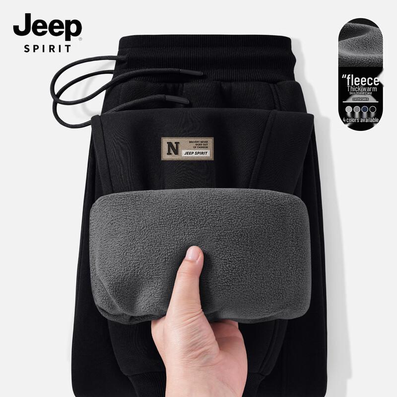JEEP SPIRIT Herren 2025 Warme Fleece Freizeit-Sweathose