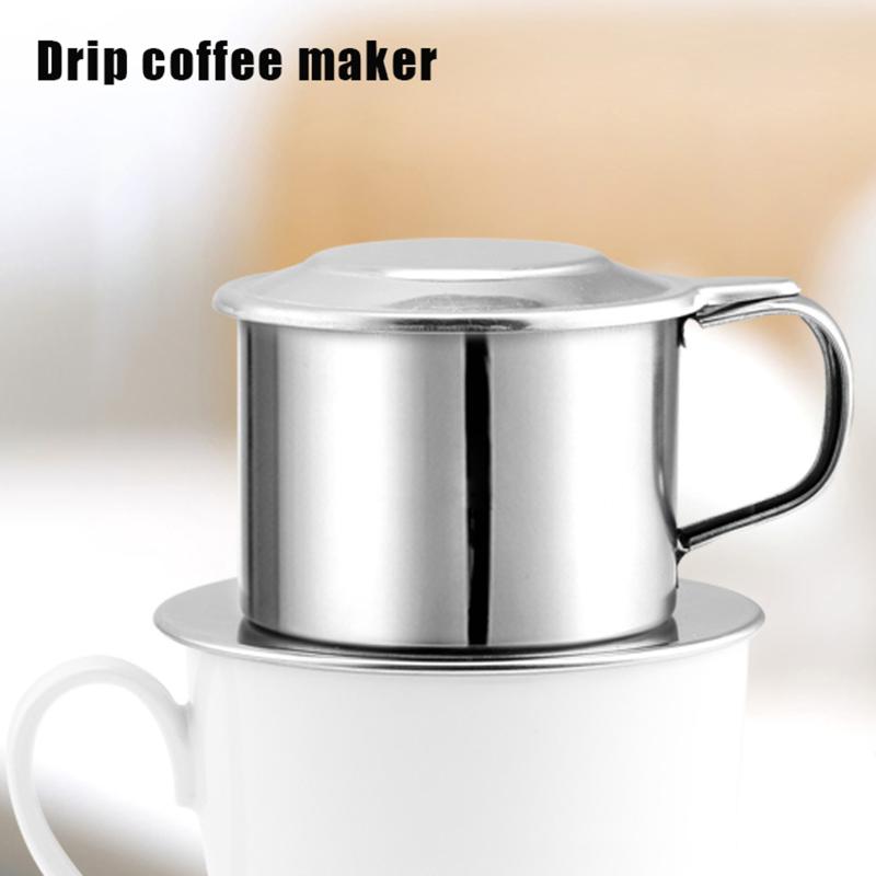 Stainless Steel Coffee Filter Infuse Cup Vietnamese Coffee Dripper Maker Pot Portable Coffee Drip Strainer Kitchen Tools 1Pc