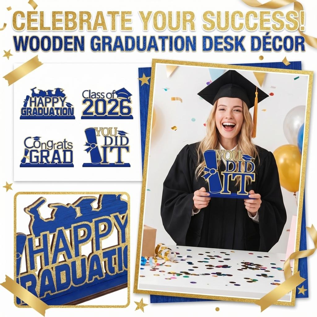 Graduation Wooden Desktop Decoration