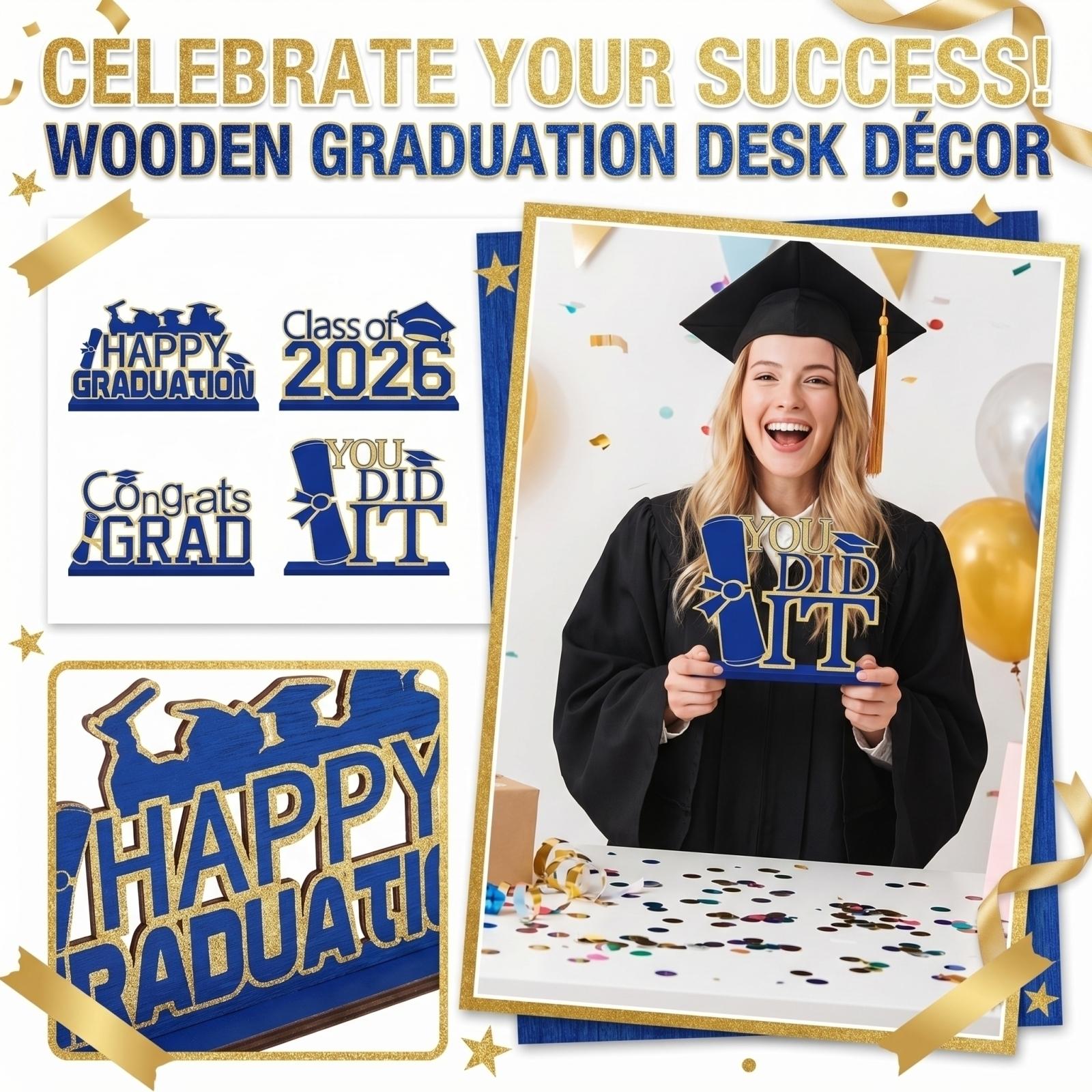 

Graduation Wooden Desktop Decoration one size