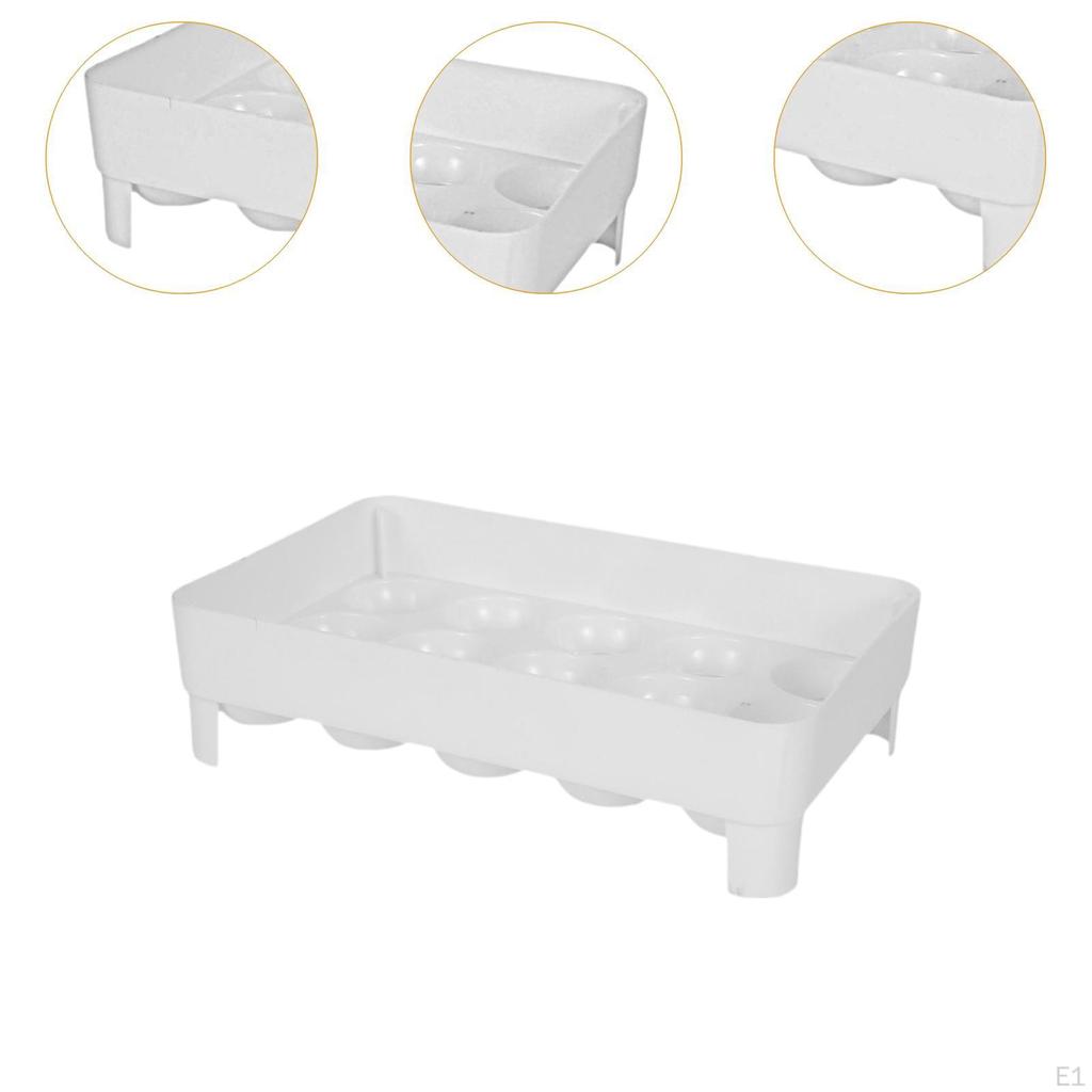 Refrigerator Egg Holder Dispenser Countertop Kitchen Storage Tray Space Saving Portable