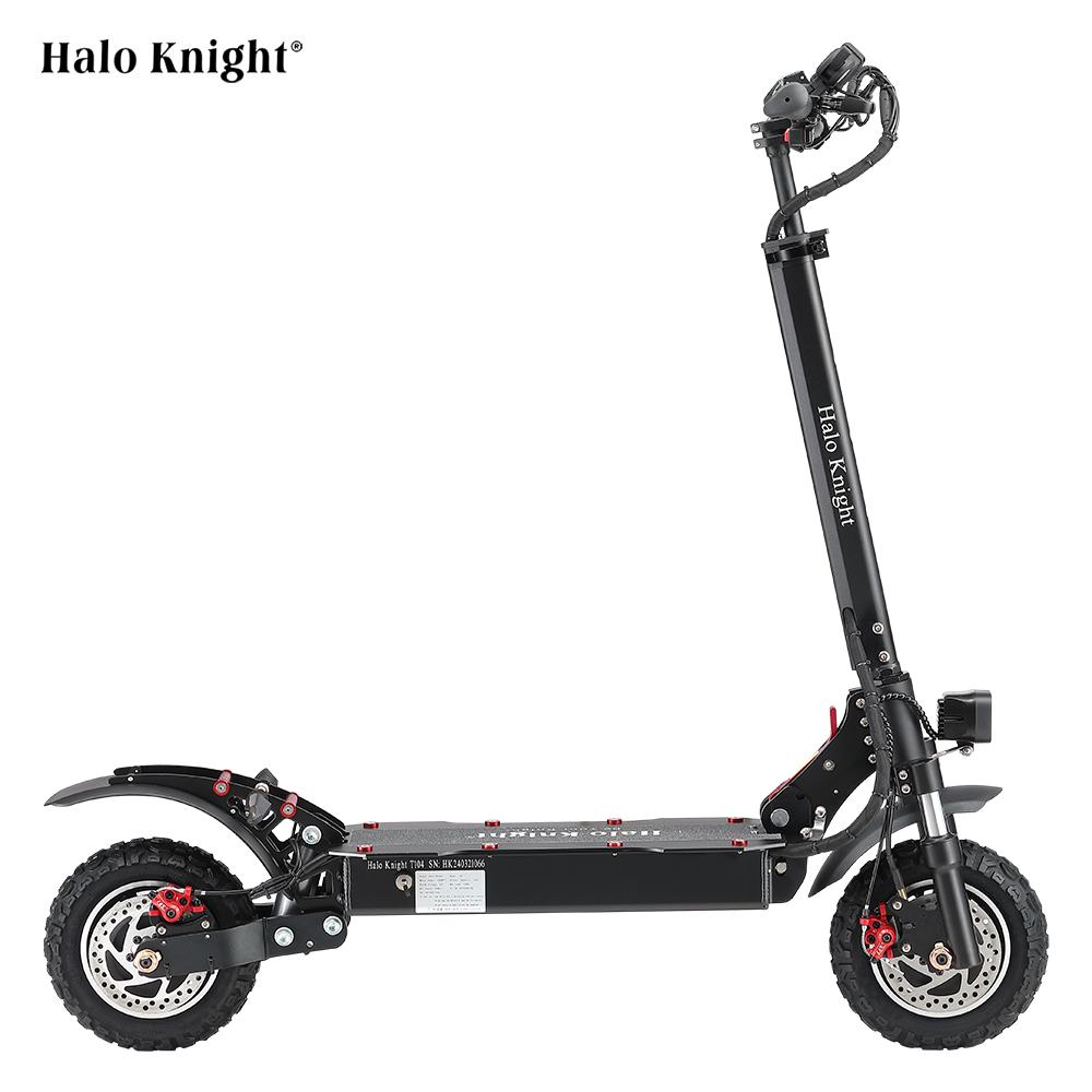 HALO KNIGHT T104 Monopattino Elettrico, Pneumatici da Strada da 10 pollici, Potenza Massima di 1000W, monopattino per guida urbana
