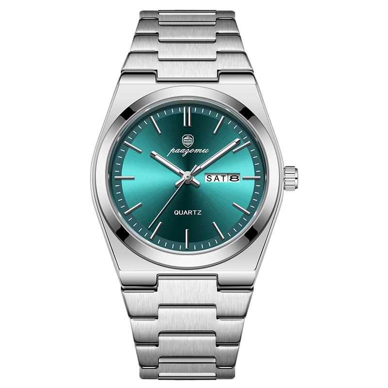 Luxury Paazomu Men Watches Business Top Brand Man Wristwatch Waterproof Luminous Date Week Quartz Men S Watch High Quality+Box