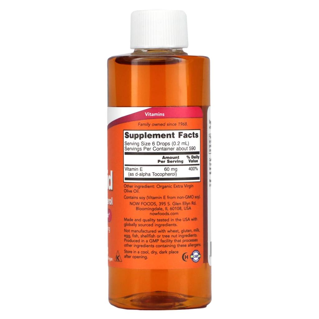 Now Foods Natural-E Liquid, 4 Fl Oz (120 Ml)