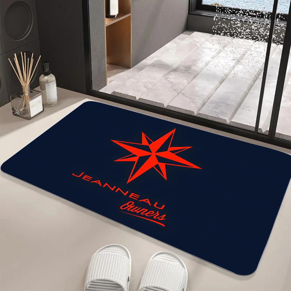 J-JEANNEAU-U Floor Mat Graphic Printed Flannel Doormats for Bathroom Kitchen Entrance Carpet Home Decor