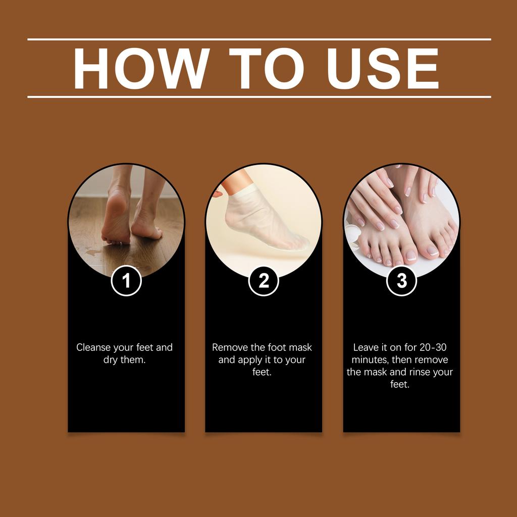 Soft Foot Mask, Foot Mask Socks, Moisturizing And Anti-calluses, Soft Foot Exfoliating Foot Mask 10ml  (1 Pair/bag)