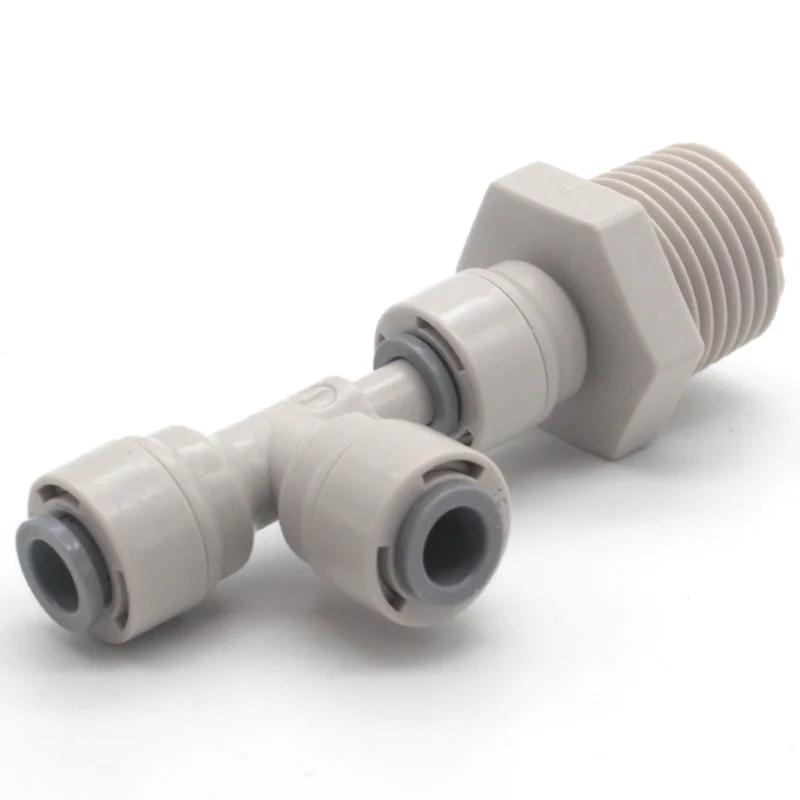 1/4" 3/8" Tube Plug BSP Straight Elbow Tee Quick Fitting Connector For Aquarium RO Water Filter Reverse Osmosis System