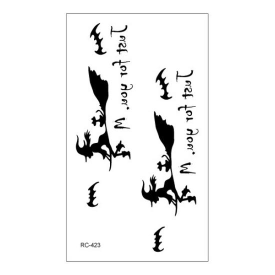 Ruikalong Scary Halloween Waterproof Tattoo Stickers - Scorpion & Spider Designs