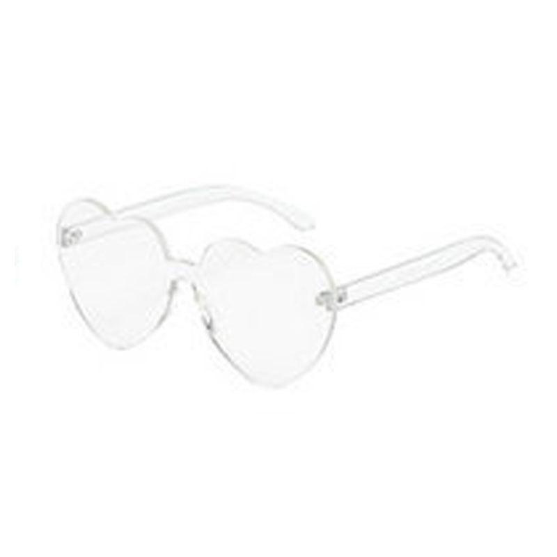 Heart-Shaped Frameless Peach Sunglasses: Perfect for Pool, Picnic, and Party