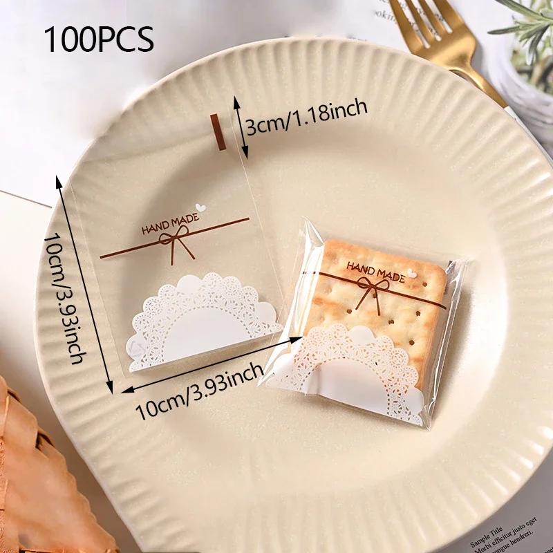 100/200pcs Clear Self-sealing Bags For Bakery Breads, Doughnuts, Croissants, Disposable Packaging For Kitchen Utensils