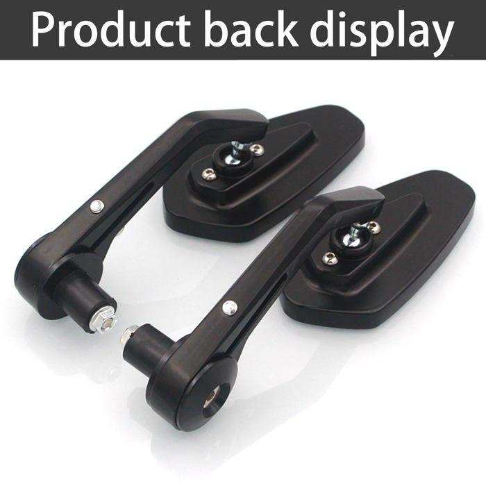 Rétroviseurs Moto 7/8" 22mm Retroviseur Moto Embout de Guidon Anti-Glare Retroviseur Latéraux Moto Yamaha Suzuki Kawasaki