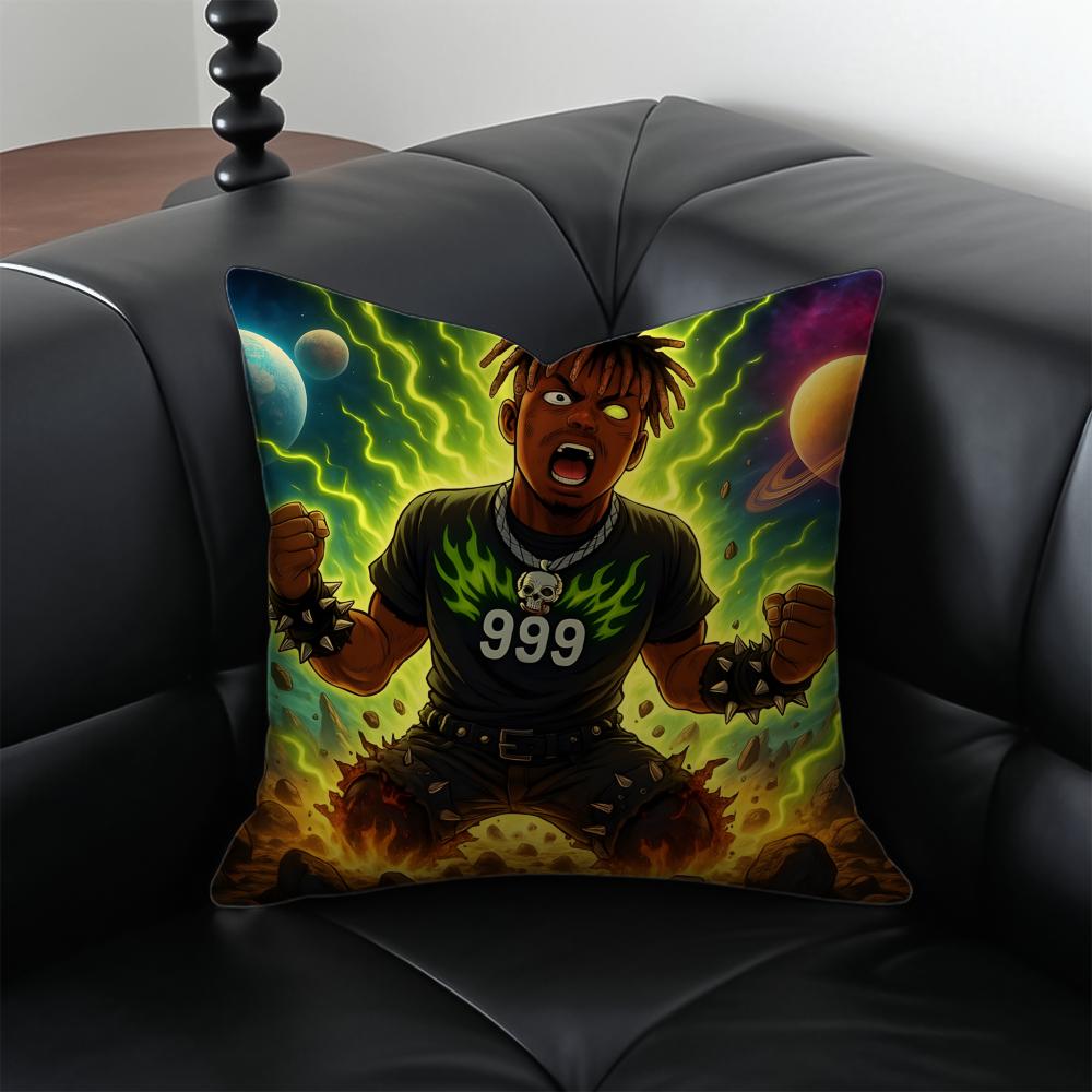 singer rap JJuice WRLDMT Cushion Cover Pillow Case Antidustmite Invisible zipper silky plush cushion