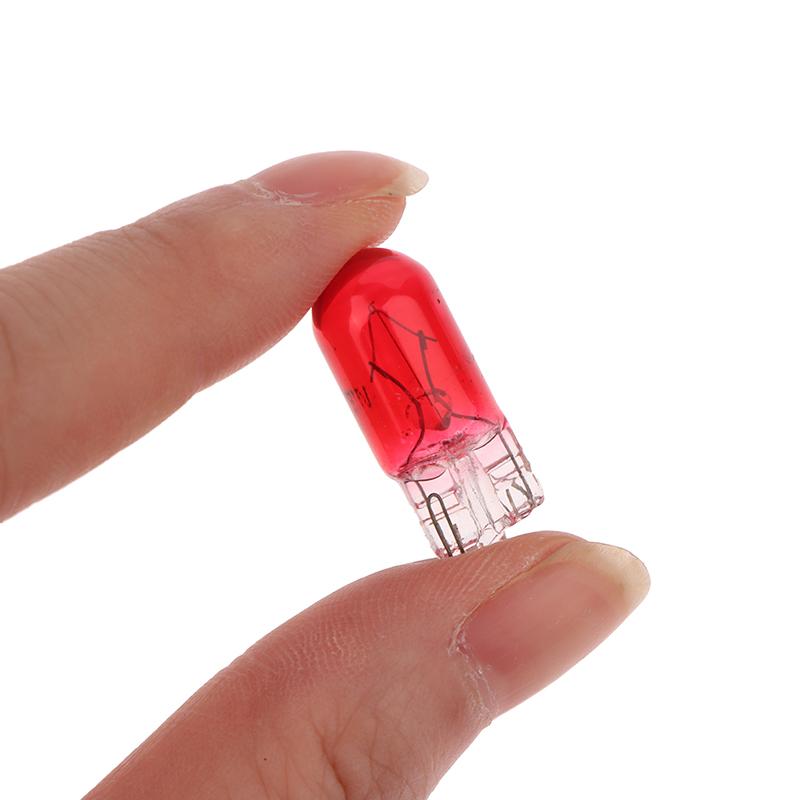 10Pcs 24V 1.2W T5 /12V 5W T10 Glass Light Bulb Dashboard Instrument Panel Brake Light Bulbs Headlights Lamp Lights Car Lights