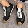 Fashion Men Casual Walking Trainers Breathable Comfortable Sports Shoes Lace-up Male Treking Footwear Trainers Fashion Leather Sneakers