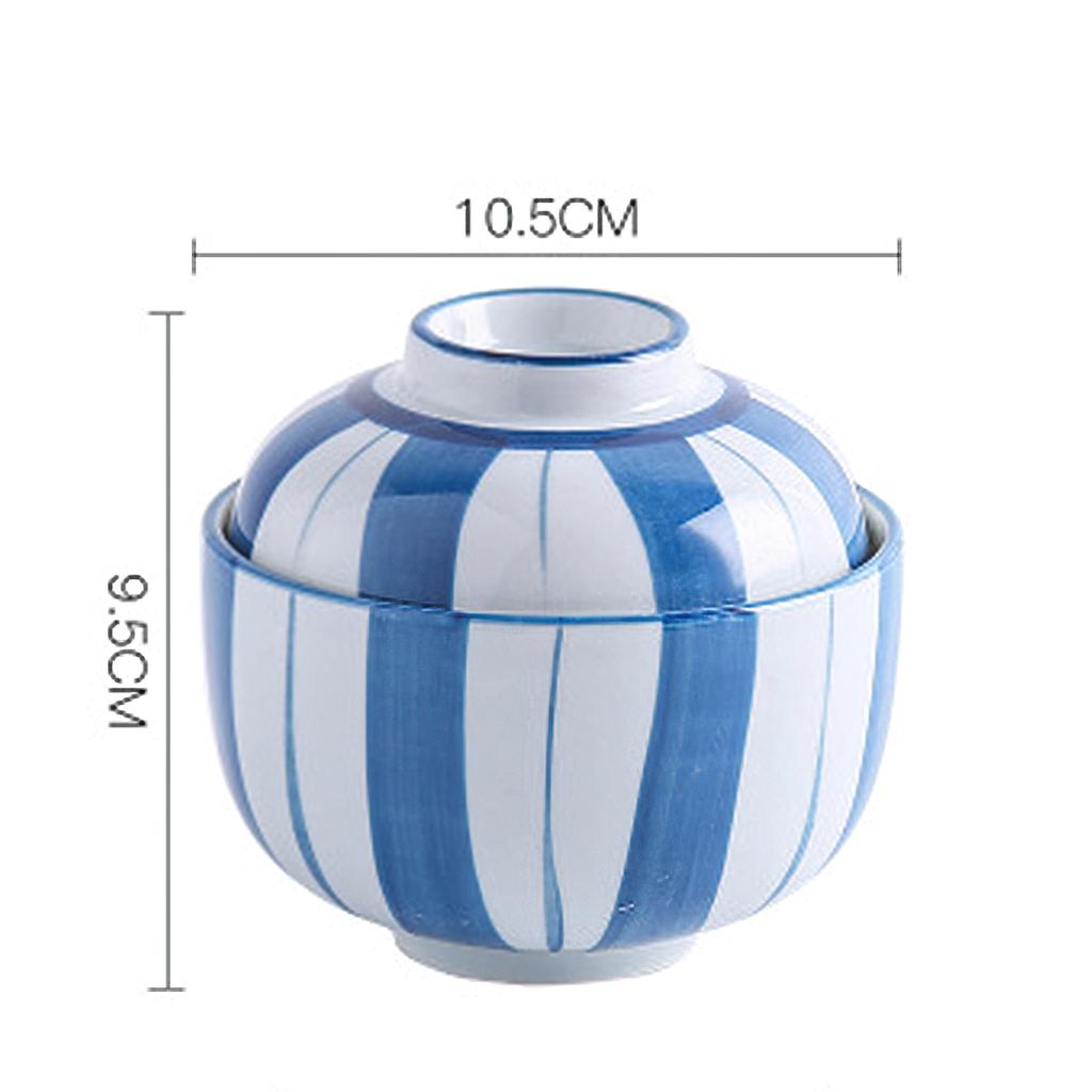 Ceramic Stew Pot Soup Bowl Tableware Lid 230ML Stew Cup Dinnerware Egg Cup Household Kitchen Supplies Eco-friendly Snack Bowl