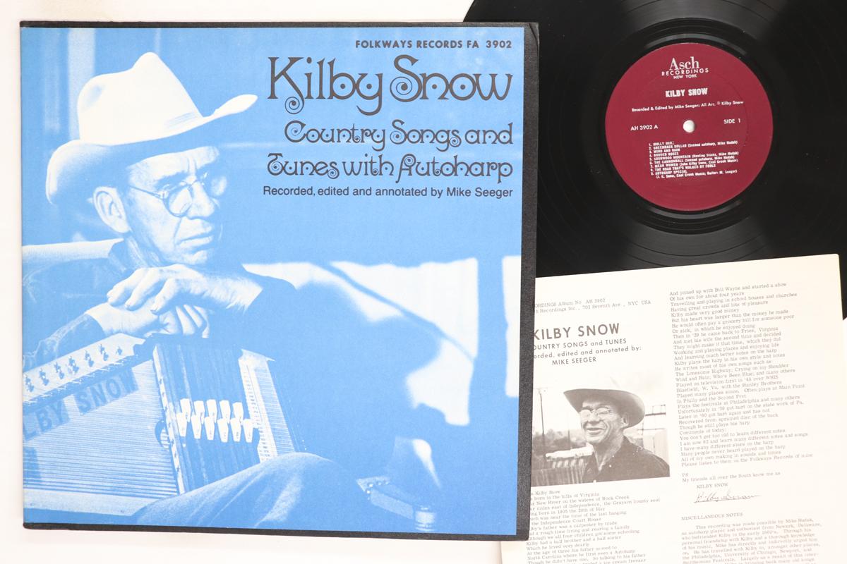 LP Record KILBY SNOW Country Songs And Tunes With Autoha AH3902 FOLKWAYS 1970 US CountryFolk Used