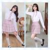 Joyasslly High School Girl Uniform Pleated Checkered Halloween Short Long Sailor Party Outfit Long Sleeve Size 4-Piece Set, Skirt, Skirt, Skirt,