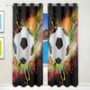3D Fußball Design Schlafzimmer Küche Vorhang Sport Ball Fußball Aquarell Hintergrund Vorhänge für Wohnzimmer Dekorative Artikel