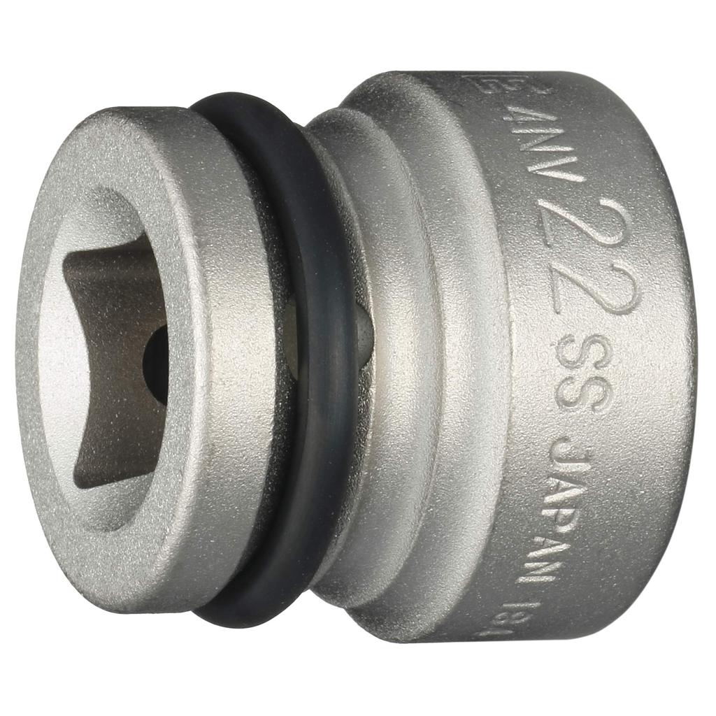 TONE Short Impact 22mm Width 4NV-22SS Socket, 12.7mm (1/2") Drive,