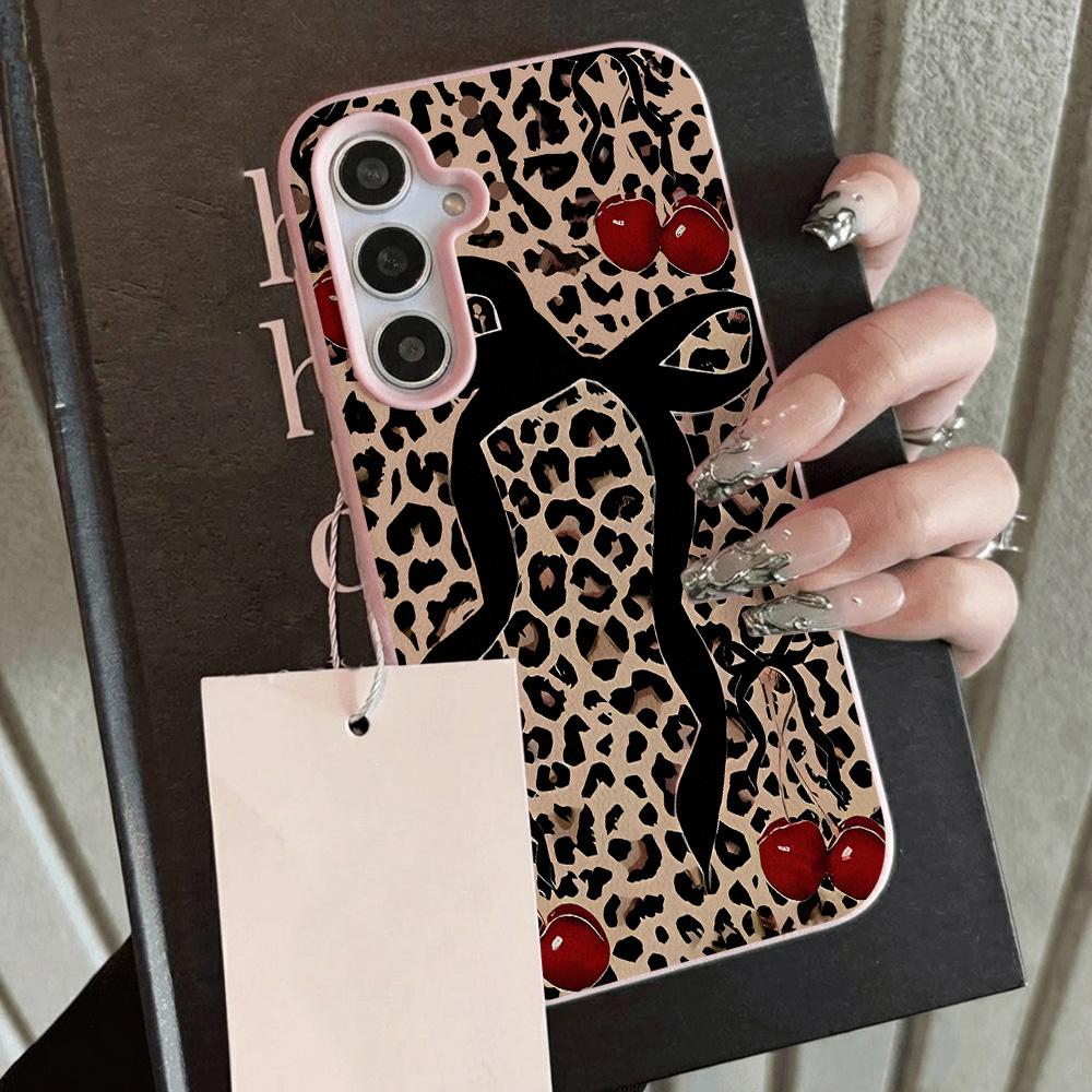 Leopard Print Phone Case For Samsung S26 Ultra A56 A16 A17 A57 A37 A55 A36 A53 A35 A34 A06 A07 A26 S25 S24 FE Shockproof Cover