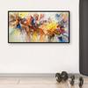 Large Abstract Oil Painting Colorful Flower Canvas Poster Living Room Wall Art Decoration Drawing