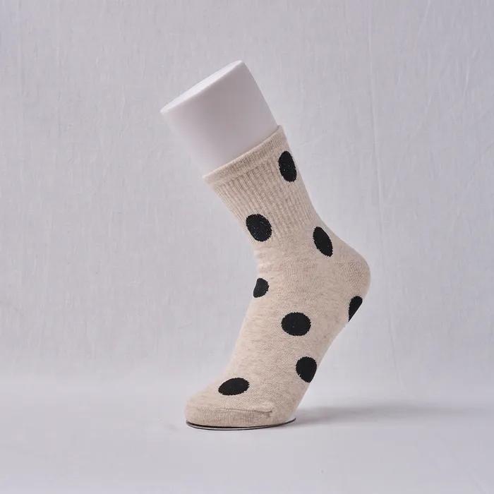 5 Pairs of Lululella Korean-made Dot Mood Mid-calf Socks