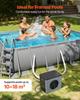 VEVOR 4920 W Pool Heat Pump, Electric Pool Heater for Above Ground Up To 18 M³, Max COP 5.29, Low Noise, GFCI Protection