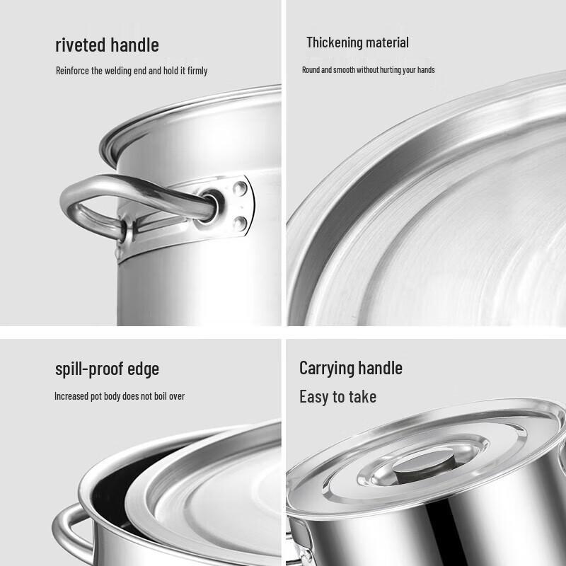 Ice Joy Stainless Steel Soup Pot with Lid