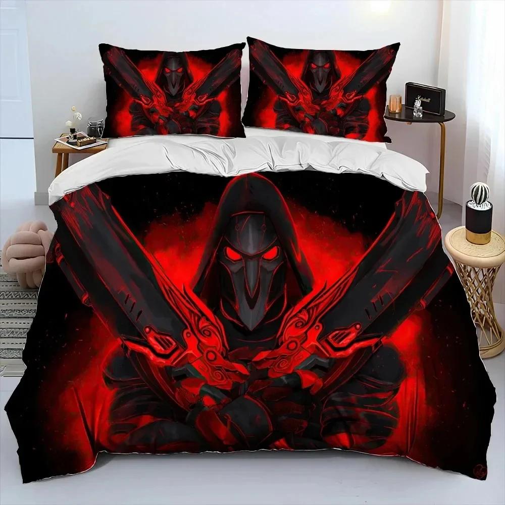 

3D Print Ow Overwatch Game Dva Comfortable Duvet Quilt Cover Pillowcase Bedding Set Children Bedroom Decoration Home Textile 70x133cm 2pcs