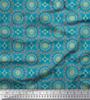 Soimoi Red Japan Crepe Satin Fabric Mandala Geometric Print Fabric by the Metre 42 Inch