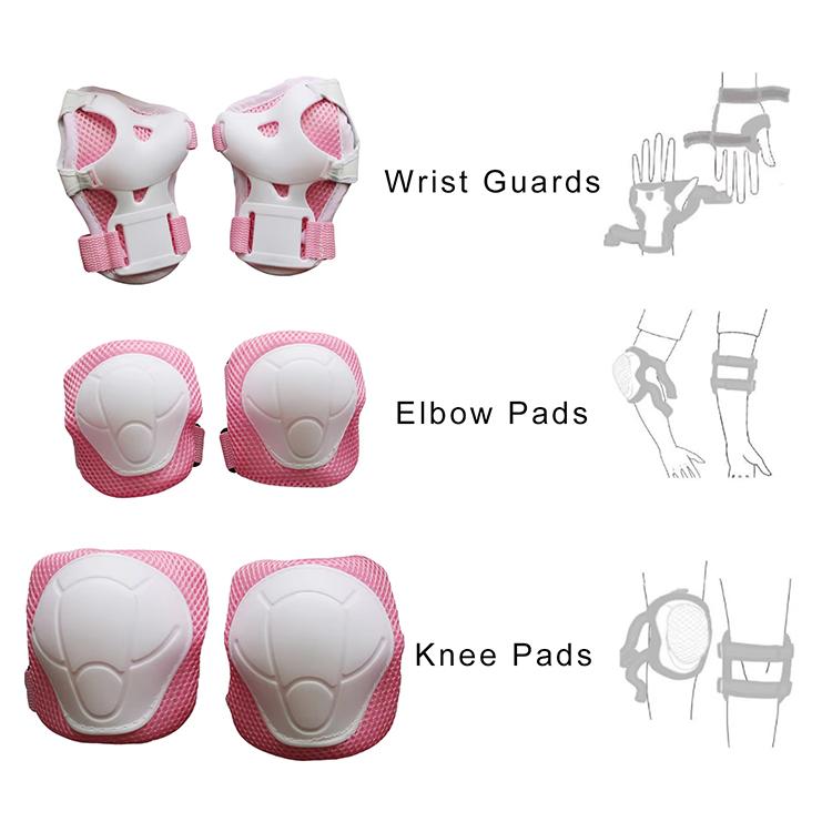 Sports Knee Protective Gear Set Roller Skates Skating Pad Elbow & Knee Pads for Kids Boys Girls
