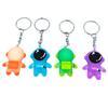 Creative Cute Cartoon Soft Glue Astronaut Keychain Dolls Toys Spaceman Car Key Chain Couple Package Pendant Small Gift