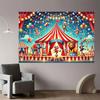 One 2D Background Banner, an Exciting Animal Display for Circus Performances, Polyester Fabric Wall Coverings