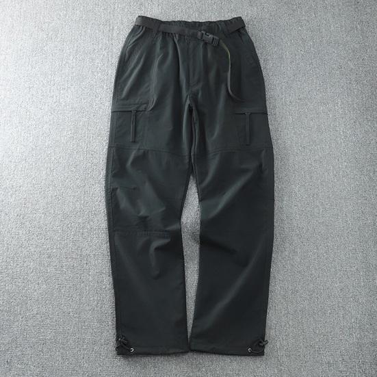 Herre Tykke Cargobukser Fleeceforet Fritidsbukser Multi-lomme Rett Ben Høst Vinter Bukser for Daglige Utflukter Streetwear