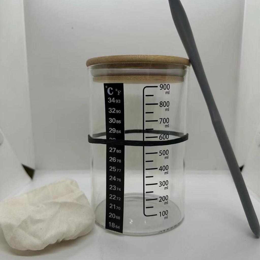 High Borosilicate 32oz Transparent Sourdough Starter Jar