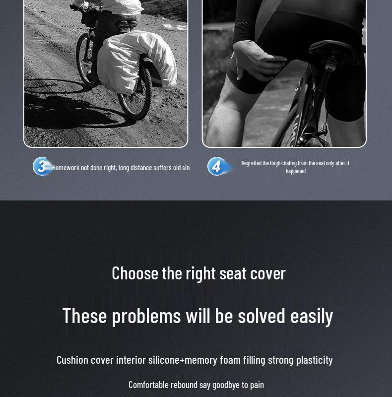 Outdoor Thickened Silicone Bicycle Seat Cushion Cover