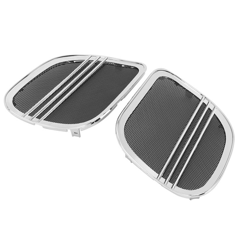 Motorcycle Speaker Grills Cover Trim Mesh Tri-Line Black For Harley Touring Road Glide Limited FLTRK Special FLTRXS 2015-UP