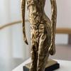 Textured Human Figure Sculpture Slender Abstract Statue Tall Decorative