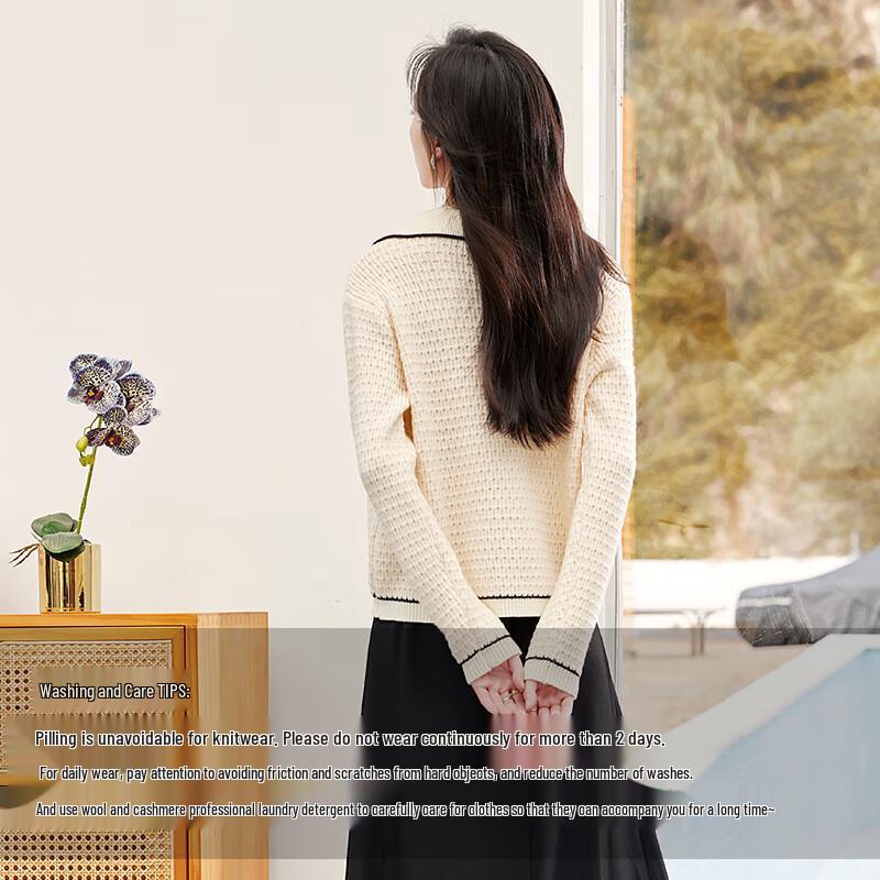 VICTORIA&VERA Faux Two-Piece Ribbed Knit Cardigan