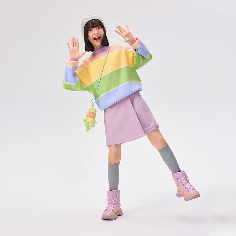 

EBAER Kids Rainbow Stripe Round Neck Sweater 160