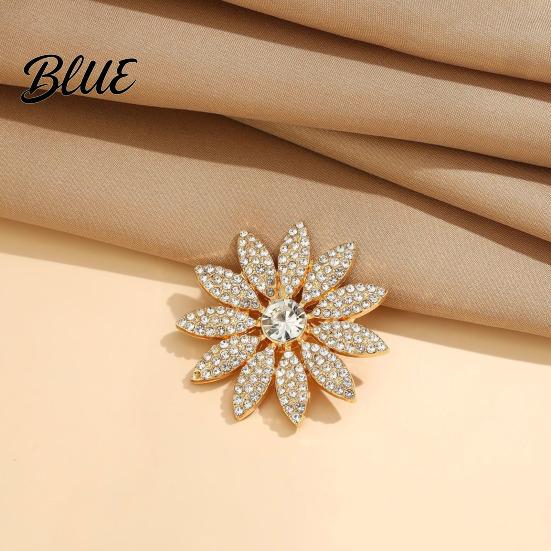 Brooch Pin Alloy Pin Round Sunflower Shape Lapel Badge Versatile