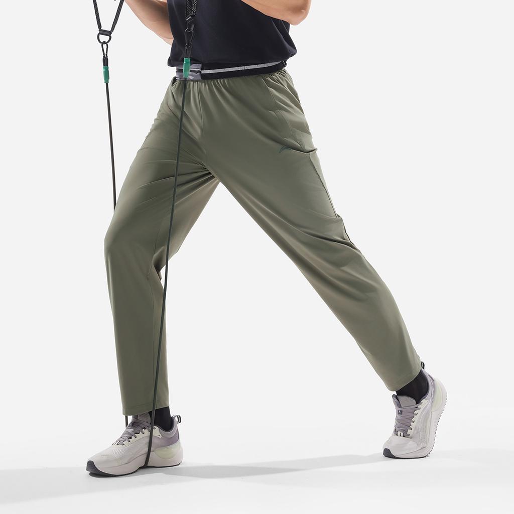 Li-Ning Fitness Series Casual Simple Solid Color Knitted Sports Pants Men Bottoms Tea-Green AKYV025-2