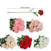 12Pcs Artificial Rose Flower Realistic Simulation Rose Bouquets for Home Garden Decoration, Wedding Flower Arrangements