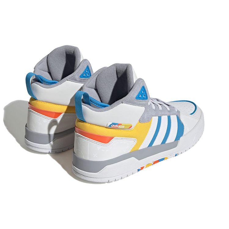 Adidas Neo 100Db Mid Synthetic Leather Fashion Slip Resistant Durable High Top Skate Shoes Women Skate Shoes White GY4796