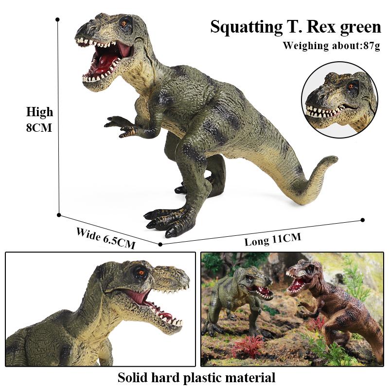 Oenux Jurassic Dinosaur World Eoraptor Dilophosauridae Mosasaurus Velociraptor T-Rex Animasl Model Action Figures Kid Toy Gift