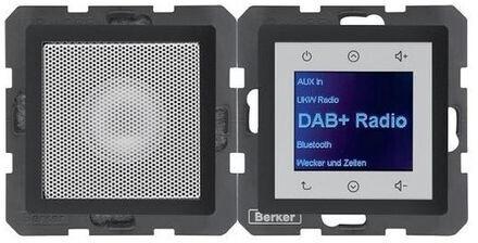 Встроенное радио Berker Radio Touch UP DAB+ Q.x с Lautsprecher антрацитовый samt (29806086)