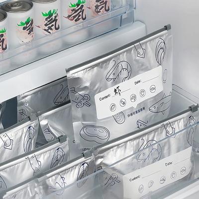 10/30PCS Aluminum Foil Sealable Storage Bags Reusable Vacuum Zipper Pouches Stand Up Foil Sealable Bags for Vegetable Fruit Meat